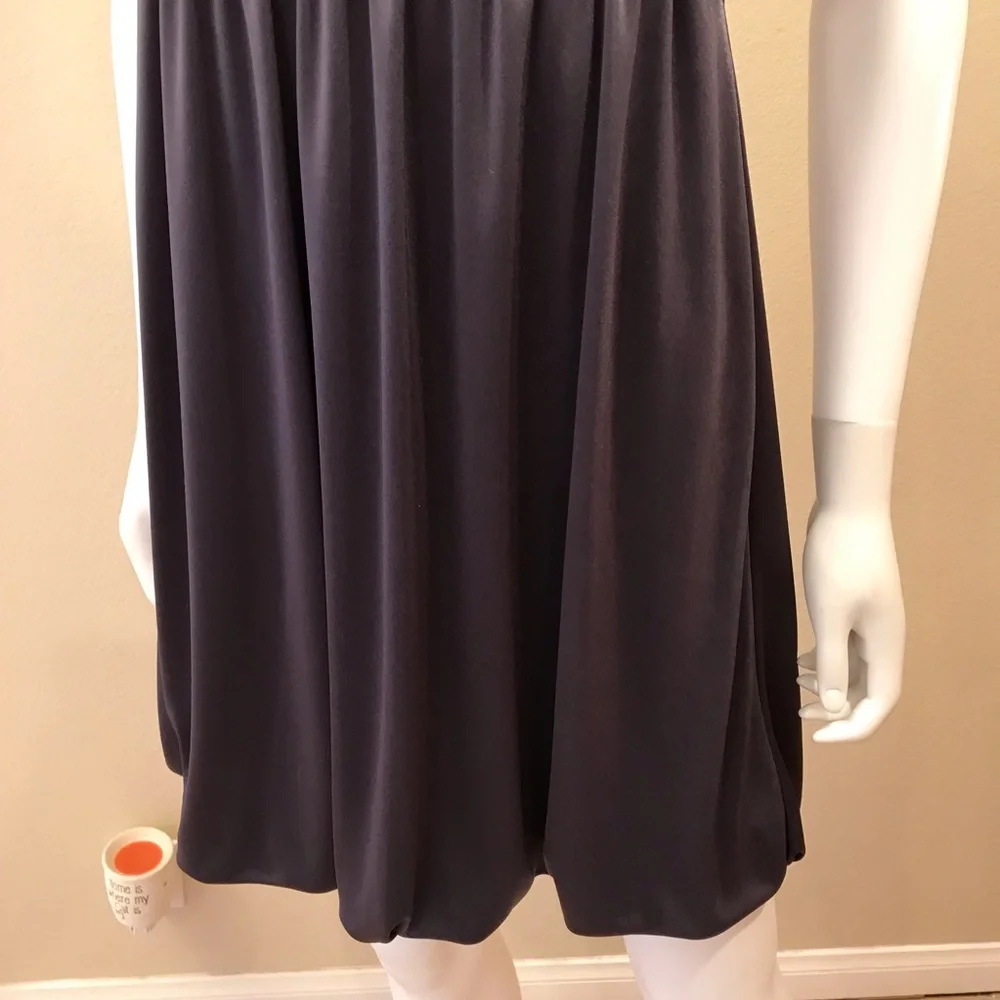 BCX Formal Mini Dress Size M Dark Grey Sleeveless Balloon Hemline - Picture 12 of 14